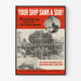 Plakat vintage morski H.M.C.S. Port Arthur