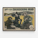 Plakat vintage western Zane Grey's The Thundering Herd — oprawiony obraz na ścianie