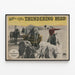 Plakat vintage western The Thundering Herd — oprawiony obraz na ścianie