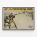 Plakat vintage western The Thundering Herd - Zane Grey — oprawiony obraz na ścianie