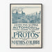 Plakat vintage samochodowy Protos Mathis Colibri 1912