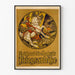 Plakat vintage wojskowy 1914-1917 dekoracja ścienna rycerz i smok