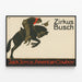 Vintageowy plakat Zirkus Busch Jack Joyce Amerykański kowboj — oprawiony obraz na ścianie