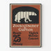 Plakat Vintage Zoologischer Garten Niedźwiedź w klatce