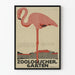 Plakat vintage dekoracja ścienna Zoo Flamingo Różowy