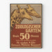 Plakat dekoracyjny vintage zoo z żyrafami