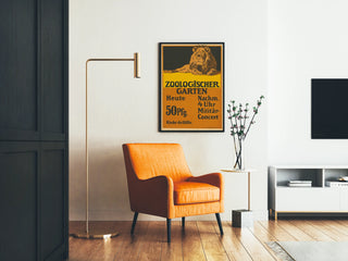 Plakat vintage Lew Zooogiczny Ogród Koncert wojskowy