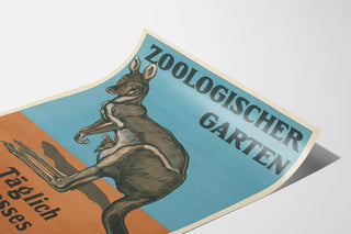 Plakat vintage Kangurze zoo z koncertem wojskowym
